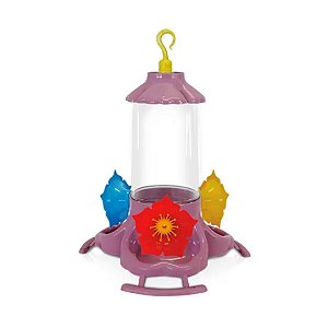 Bebedouro P/ Beija-Flor Pop 3 Flores C/ Chapeu