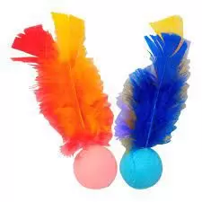 Bola 4cm com Penas e Guizo