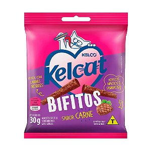 Petisco Kelcat Snack Bifitos Carne 30 g