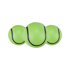 Kit Bola Mini Tênis Cat Plástico LCM 3 unidades