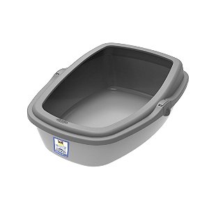 Sanitário Gatos Wc King - Medio - Taupe/Cinza