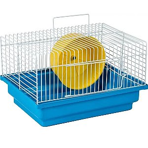 Gaiola para Transporte de Hamster e Pequenos Roedores Completa Azul Único