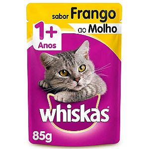 Ração Úmida Whiskas Sachê Frango ao Molho Gatos Adultos 85 g