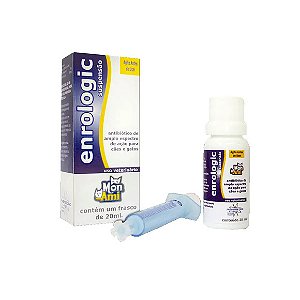 Antibiótico Enrologic para Cães e Gatos Mon Ami 20 ml