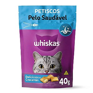 Petisco Whiskas Pelo Saudável Gatos Adultos 40g