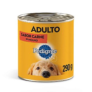 Ração Úmida Pedigree para Cães Adultos Lata Carne ao Molho 290 g