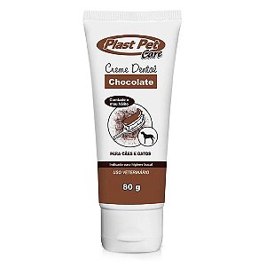 Creme Dental Plast Pet Care Sabor Chocolate 80g Único