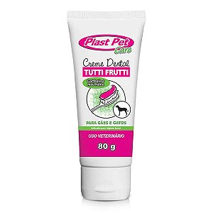 Creme Dental Plast Pet Care Sabor Tutti Frutti 80g Único