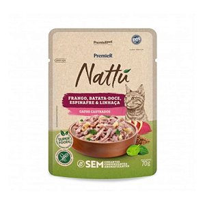 Premier nattu gourmet gatos cast fran-bat doce 70 g