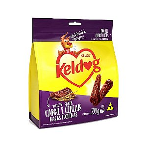 Petisco Bifinho Keldog Carne e Cereais Raças Pequenas 500 g