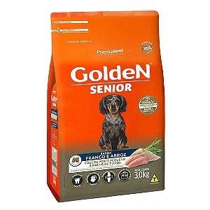 Ração Golden Fórmula Sênior Raças Pequenas Frango e Arroz Mini Bits 3 kg