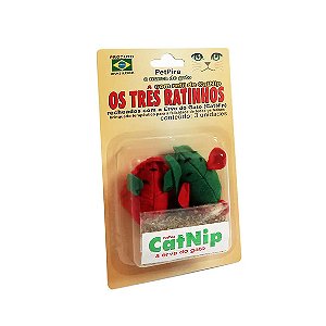 Brinquedo Três Ratinhos com CatNip PetPira Único