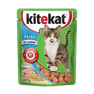 Ração Úmida KiteKat Peixe ao Molho 70 g