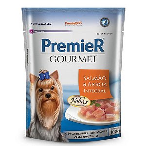 Ração Úmida Premier Cães Gourmet Salmão e Arroz Integral 100 g