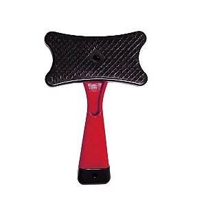 Rasqueadeira Prática Plástica Vermelha HomePet Único