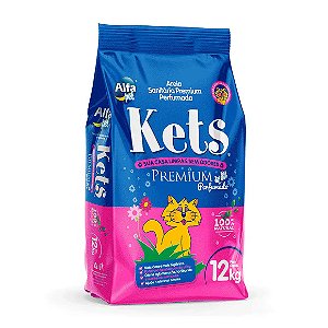 Areia Higiênica Kets Premium Perfumada 12 kg
