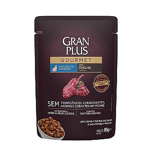 Ração Úmida GranPlus Gourmet Gatos Castrados Ovelha 85 g