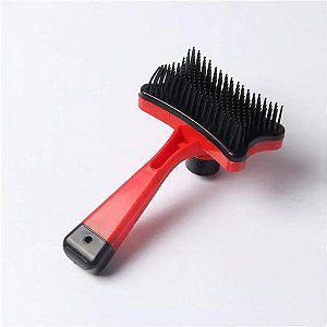 Rasqueadeira Plástica Auto Limpante Cães e Gatos Savana Pet Único