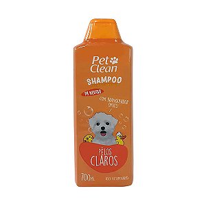Shampoo 2 em 1 Pelos Claros Pet Clean 700 ml
