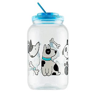 Pote Plástico Dog Bandeirante Azul 3,6 L