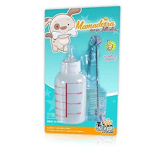 Mamadeira Com Limpador Pet Filhotes 2 Bicos Extra Único