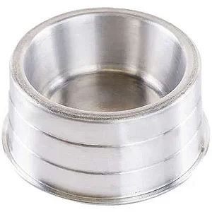 Comedouro De Aluminio Polido Pesado Pequeno