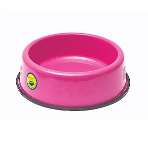 Comedouro e Bebedouro Pesado para Filhotes Tudo Pet Rosa 300 ml