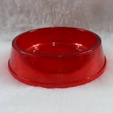 Comedouro Médio Simples 1000ml Vermelho com Glitter