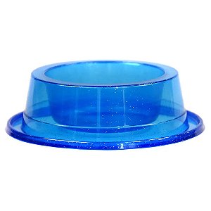 Comedouro Antiformiga Acrilico Glitter Gato Cachorro - Azul 300ml