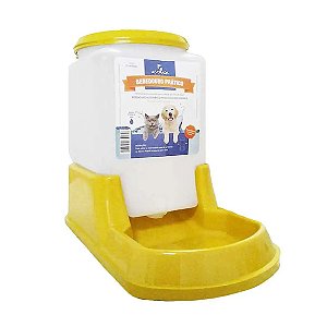 Bebedouro Prático Automático Cães e Gatos Amarelo Alvorada Único