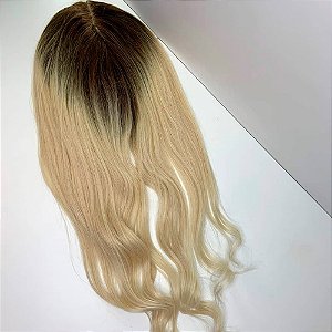 Topo para Cabeça Cabelo Humano Loiro 55cm