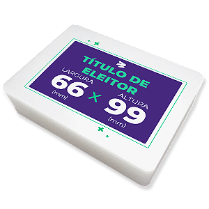 Plástico para Plastificação de Título de Eleitor (66x99mm) - 100 Unidades