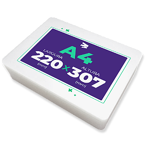 Plástico para Plastificação de A4 (220x307mm) - 100 Unidades