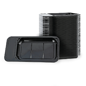 Bandeja Plástica com Aba Lateral 20x12 para Seladora a Vácuo Skinpack - 300 Unidades