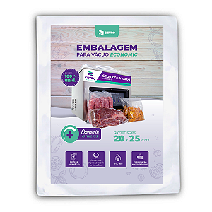 Embalagem a Vácuo Economic 20x25x0,08 - 100 Unidades