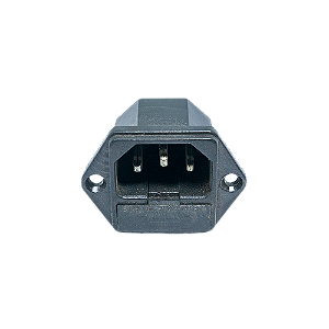 Plug/Conector Macho com Porta Fusível Acoplado para Cabo De Energia