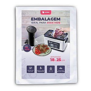 Embalagem Sous Vide 18x25 - 100 Unidades