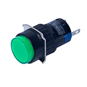 Botão Pulsador Verde 16mm 220V AD16 para Seladora de Indução CAISM 2000