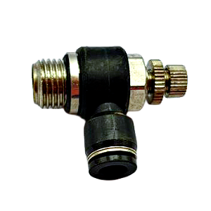 Regulador de Fluxo 1,4" - Tubo 6mm - Rosca 12,7mm - Pneumática