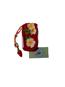 Bolsinha de Crochê Flores