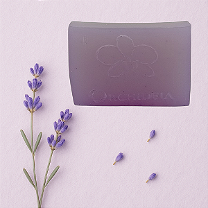 Sabonete Artesanal Glicerinado Transparente Brisa de Lavanda