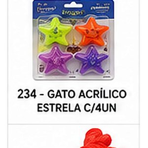 BRINQ. GATO ACRILICO ESTRELA