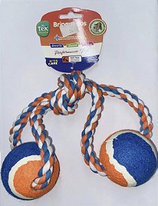 BRINQ. CORDA NO 2 BOLAS 35CM
