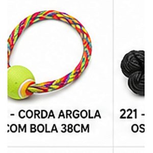 BRINQ. CORDA ARGOLA COM BOLA 38CM