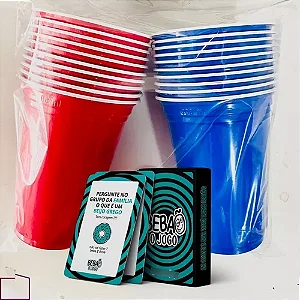 Beer Pong 20 Copos E 6 Bolinhas + Bebão O Jogo
