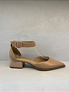 Scarpin Baixo Paraonda em Couro Nude