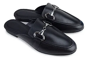Mule Preto e Safari em Couro Santa Lolla