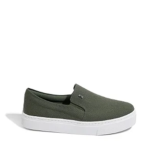 Tênis Slip On Verde Militar Santa Lolla