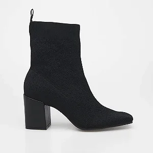 Bota Knit Feminina Di Valentini com Salto Bloco