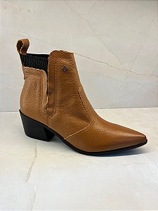 Bota Feminina Di Valentini Caramelo em Couro Legítimo